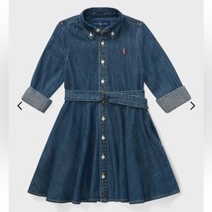 Polo by Ralph Lauren Girls' Denim Shirt Dress in Blue